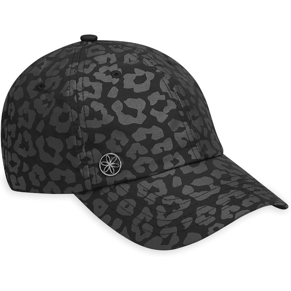 Women's Leopard Black Classic Fitness Running Ponytail Quick-dry Sweatband Hats